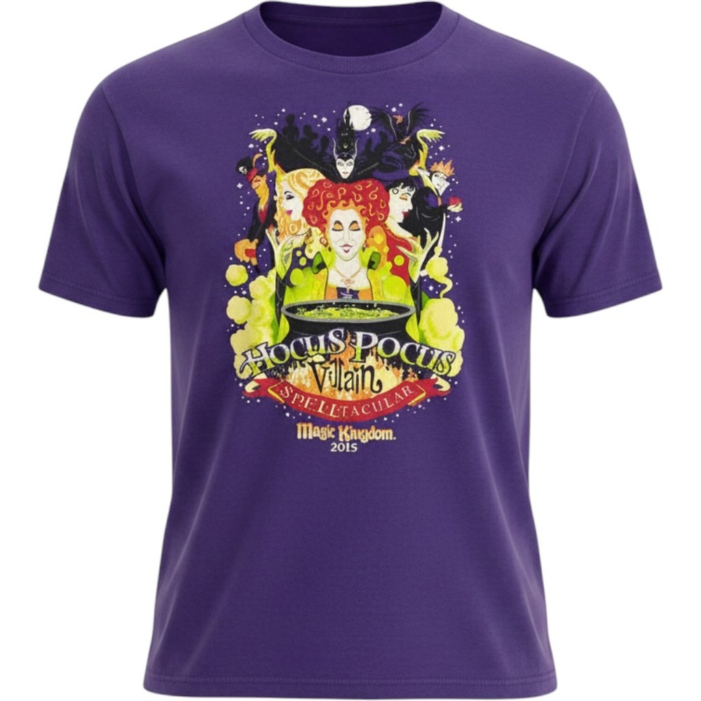 Disney Parks 2015 Hocus Pocus Villain Spelltacular T-Shirt Purple XL Sanderson